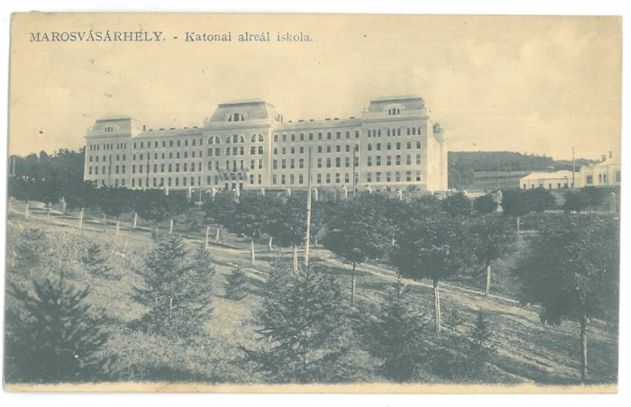 2140 - TARGU MURES, High School, Romania - old postcard - used - 1911