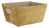 Set 8 cosuri depozitare velur ocru Averill 36x28x18 cm