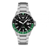Emporio Armani Diver GMT AR11598 Ceas Quartz pentru Bărbați cu Brățară din Oțel Inoxidabil 42mm