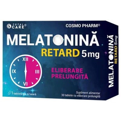 Melatonina Retard 5 miligrame 30 comprimate Cosmo Pharm foto