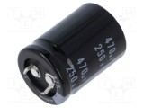 Condensator electrolitic NICHICON 470uF 250V SNAP-IN 25x35mm