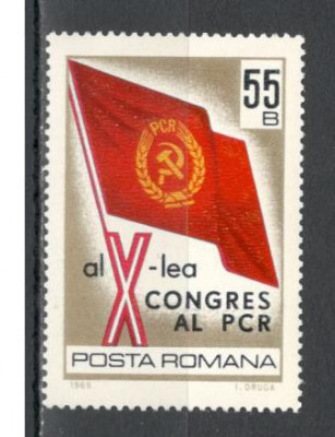 Romania.1969 Al X lea congres pc TR.283 foto