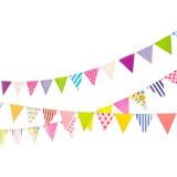 Set de 3 bannere pentru petrecere Sukevitor, hartie, multicolor, 3 m