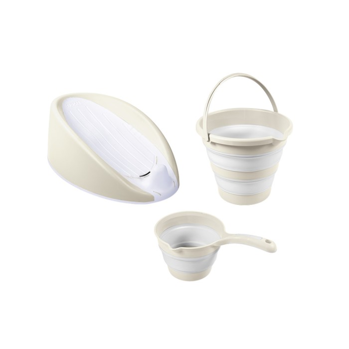 Set 3 in 1 cu suport anatomic pentru cadita - Bej PlayLearn Toys