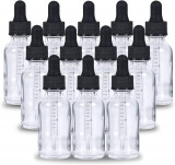 KAN 2 oz Dropper Bottle 24 Pack sticle din sticlă verde Boston 60ml cu picătură, Oem