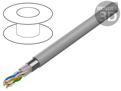 Cablu F/UTP 200 4x2x26AWG PVC Gri 5.4mm foto