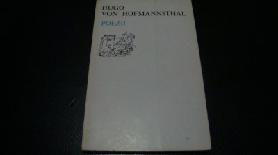 Hugo von Hofmannstahl - Poezii - 1981 - colectia Orfeu foto