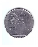 Moneda Italia 100 lire 1981, stare foarte buna, curata, Europa, Acmonital