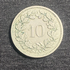 Moneda 10 rappen 1897 Elvetia