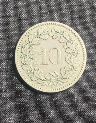 Moneda 10 rappen 1897 Elvetia foto