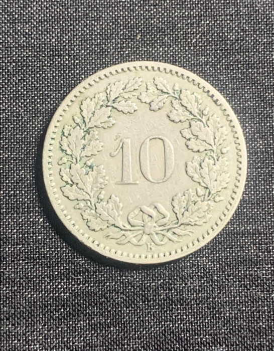 Moneda 10 rappen 1897 Elvetia