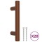 Manere de dulap, 20 buc., bronz, 64 mm, otel inoxidabil