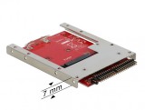 Convertor IDE 44 Pini la mSATA + frame 2.5&quot; (pana la 7 mm), Delock 62495