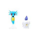 Set 2 Mini Figurine Pokemon - Litwick &amp; Horsea, Jazwares Toys