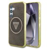 Guess - IML Metal Glitter 4G Circle Triangle MagSafe (GUHMS25SHG4PRTGW) - Samsung Galaxy S25 - Brown