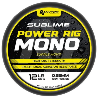 Fir Monofilament Nytro Sublime Power Rig Mono Transparent, 100m, 0.15mm, 1.9kg foto