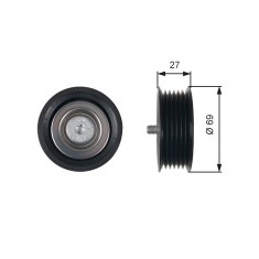 GATES T36487 DriveAlign&reg; Rola ghidare/conducere, curea transmisie