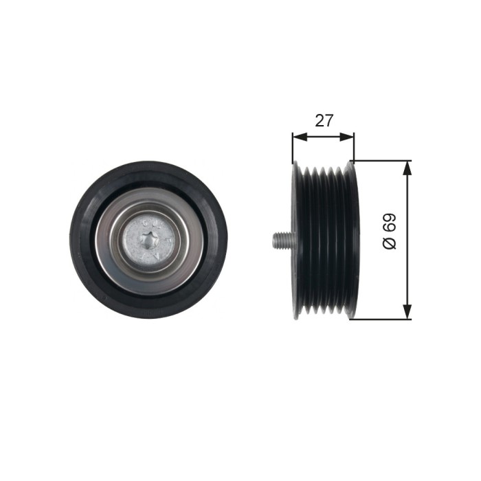 GATES T36487 DriveAlign&reg; Rola ghidare/conducere, curea transmisie