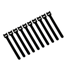 Set 10 coliere reutilizabile de nailon pentru cabluri, 12mm x 150mm, Negru