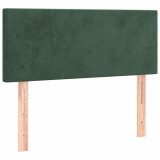 Tăblie de pat, verde &icirc;nchis, 90x5x78/88 cm, catifea