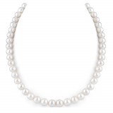 Colier elegant de dama scurt cu perle acrilice albe, model White gravel