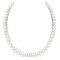 Colier elegant de dama scurt cu perle acrilice albe, model White gravel