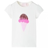 Tricou pentru copii, ecru, 116