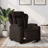 VidaXL Fotoliu rabatabil electric, maro &icirc;nchis, material textil