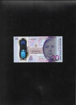 Scotia Bank of Scotland 20 pounds seria392581 mica ruptura centru sus foto