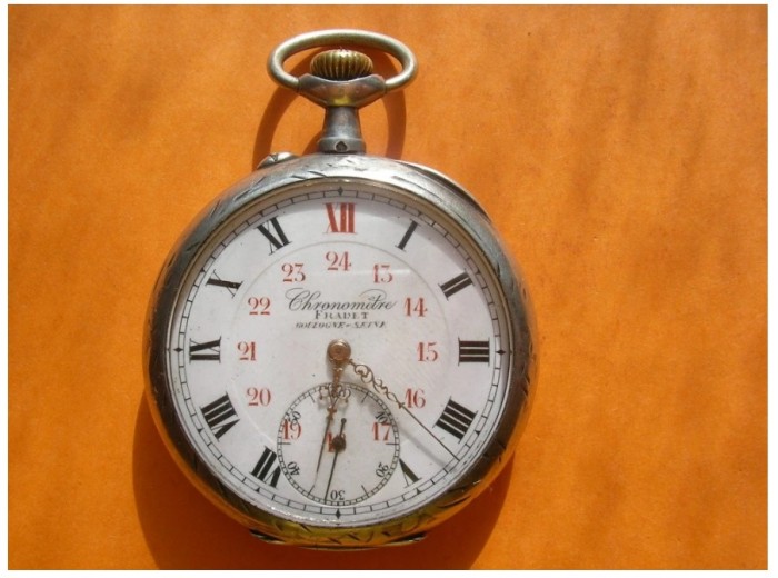 CEAS DE BUZUNAR DE ARGINT &quot;ANCRE CHRONOMETRE&quot;