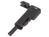 Mufă Banană 4mm 30A 60VDC Neagră Izolată