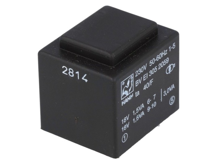 Transformator &icirc;ncapsulat 3VA 230V 18V