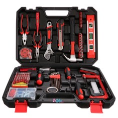 Trusa Scule Profesionala de 110 piese, Fabricate din Chrome Vanadium, Sofia CONCEPT&reg;, Black Red