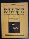 Maurice Duverger - Institutions Politiques
