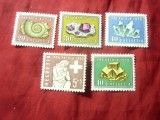 Serie Elvetia 1958 - Pro Patria - Minerale , 5 valori