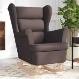 VidaXL Scaun balansoar, maro &icirc;nchis, 74x90x102 cm, material textil
