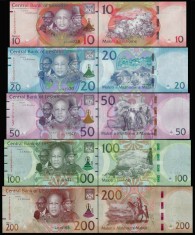 LESOTHO ? SET COMPLET ? 10 + 20 + 50 + 100 + 200 Maloti ? 2021 ? UNC necirculata foto
