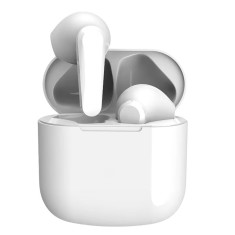 Casti audio wireless Mas Carney cu carcasa de incarcare M2, plastic, alb