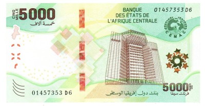 Statele Africii Centrale 5 000 5000 Franci 2020-2022 P-703 aUNC foto
