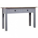 vidaXL Masă consolă, gri, 110x40x72 cm, lemn masiv de pin, gama Panama