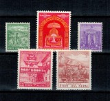 Nepal 1956 - Coronarea, serie nestampilata cu urme de sarniere
