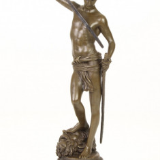 David- statueta din bronz pe soclu din marmura JK-38