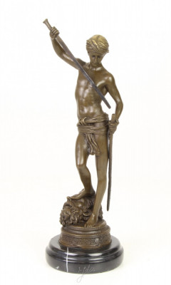 David- statueta din bronz pe soclu din marmura JK-38 foto