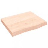 Cumpara ieftin Blat de masa, 60x50x(2-6) cm, lemn masiv de stejar netratat