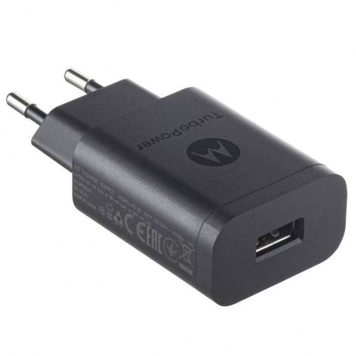 Incarcator Retea USB Motorola One Fusion+, SC-52, Quick Charge, 18W, 1 X USB, Negru SA18C30101