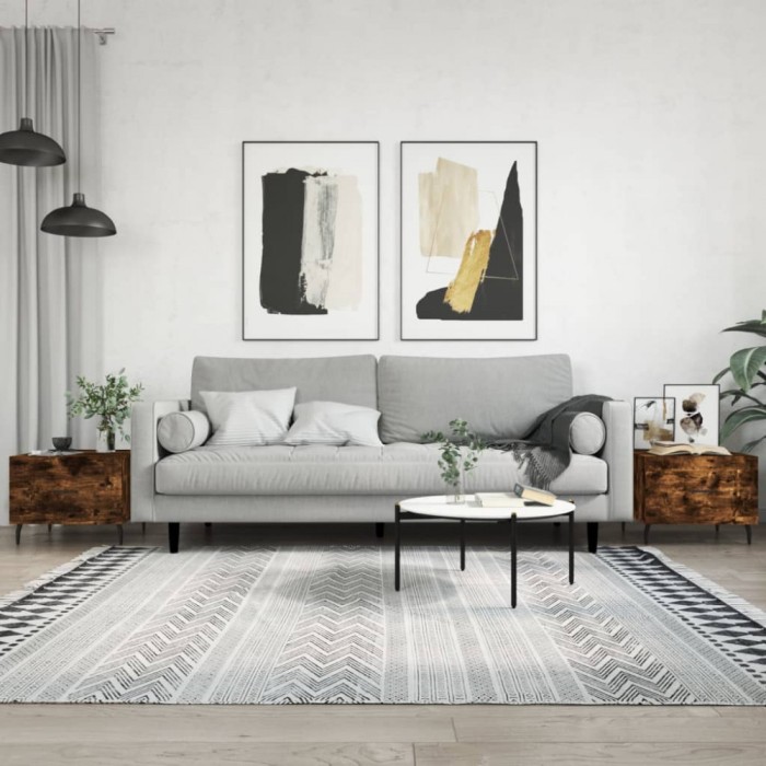 vidaXL Măsuțe de cafea 2 buc. stejar fumuriu 50x50x40 cm lemn compozit 829439