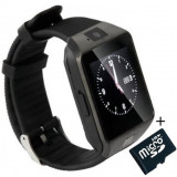 Cumpara ieftin Smartwatch iUni DZ09 Plus, Camera 1.3MP, BT, 1.54 Inch, Negru + Card MicroSD 8GB Cadou