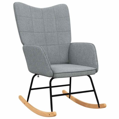 vidaXL Scaun balansoar, gri deschis, material textil foto
