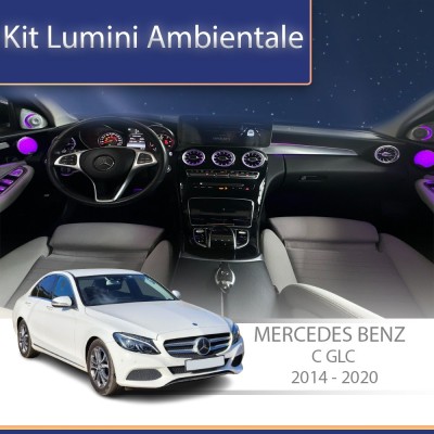 Lumini ambientale Mercedes C W205 GLC X253 pachet complet control pe sistemul original sau telefon CarStore Technology foto