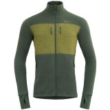 Jacheta Merino Devold Egga Grid Man forest/green L, Lana Merino, Izolatie Termica, Respirabilitate, Schi